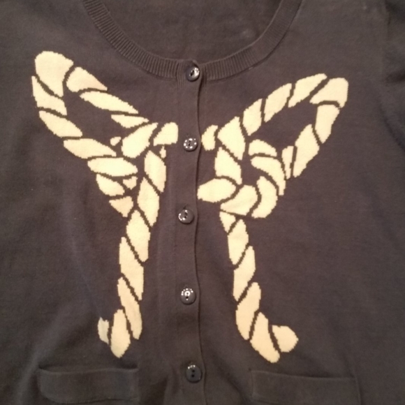 Gorman Blue Fine knit button down cardigan - Picture 2 of 4